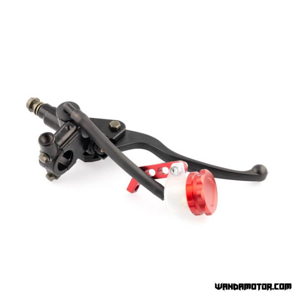 Front brake master cylinder black/red with mirror mount