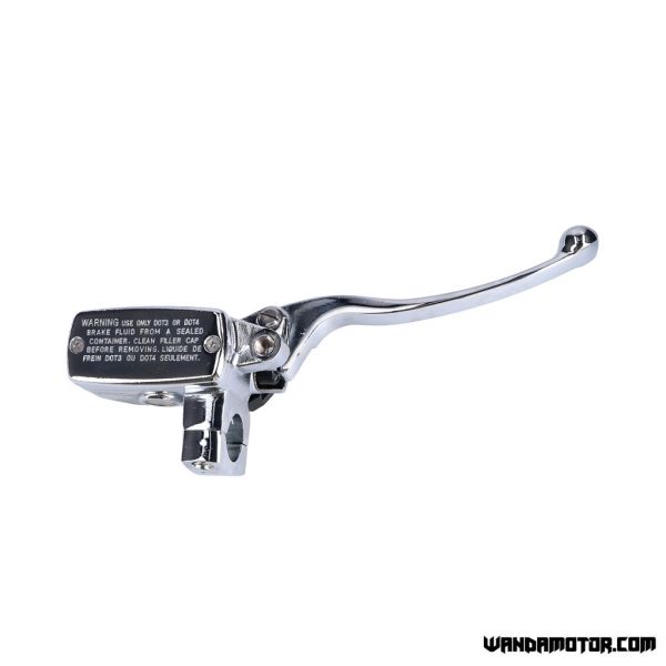 Front brake master cylidner + lever GY6 retro silver 25 mm right