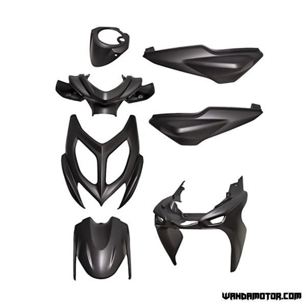 Plastic set Nitro & Aerox matte black 13->