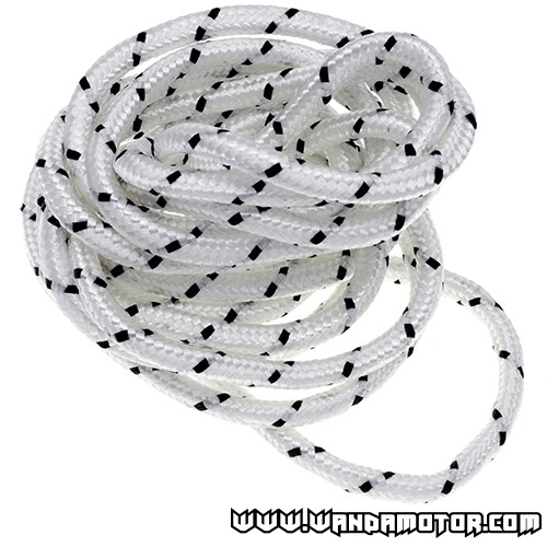 Recoil starter rope 6mm 3m white