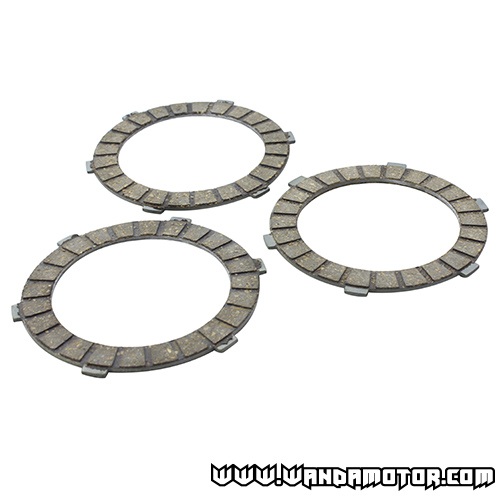 Clutch disc kit Tomos 3pcs