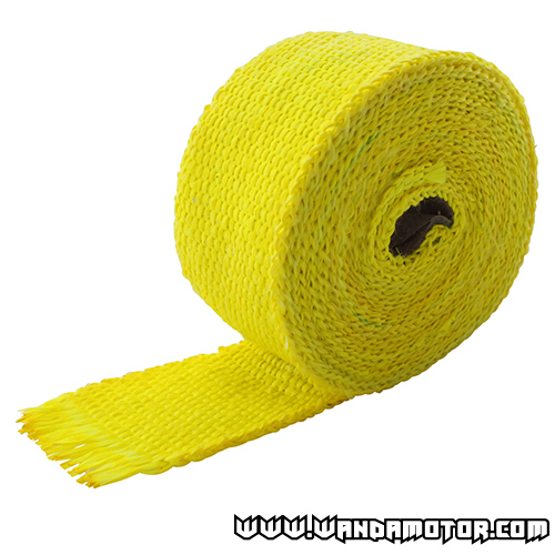 Exhaust powerwrap yellow (2mm x 50mm x 520cm)