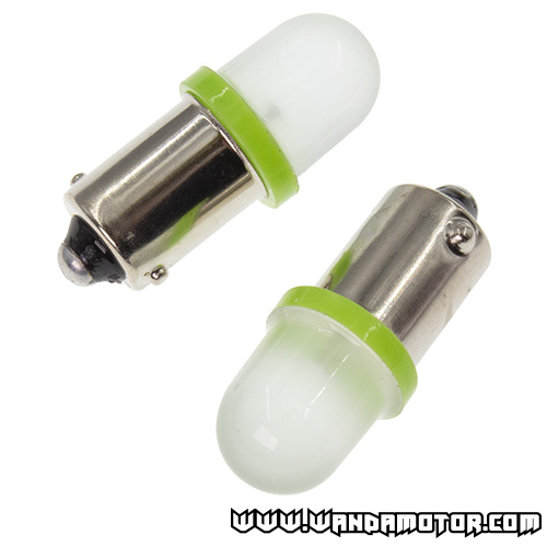Bulb LED BAX9S green 2pcs