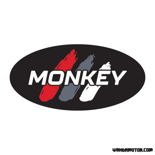 Side cover sticker Monkey [Monkey] black-red Std-1