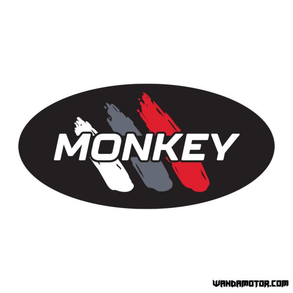 Sivuposken tarra Monkey [Monkey] musta-punainen Rev-1