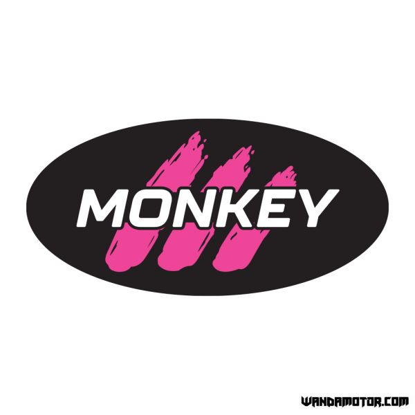 Sivuposken tarra Monkey [Monkey] musta-pinkki Std-1