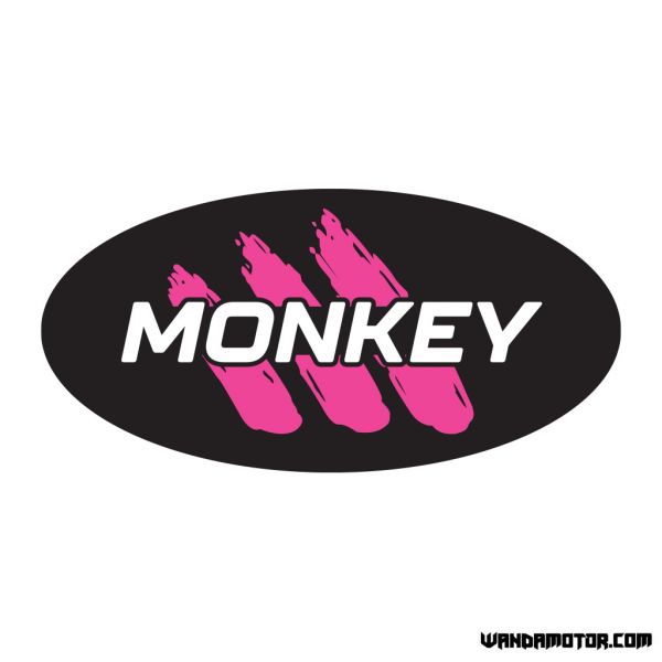 Sivuposken tarra Monkey [Monkey] musta-pinkki Rev-1