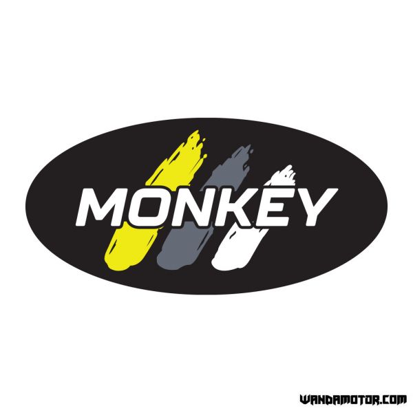 Side cover sticker Monkey [Monkey] black-yellow Std-1