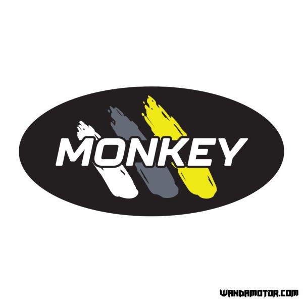 Side cover sticker Monkey [Monkey] black-yellow Std-1