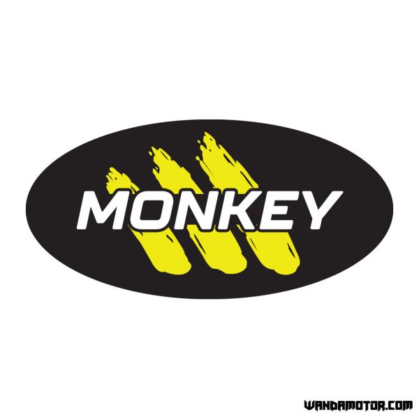 Side cover sticker Monkey [Monkey] black-yellow V2 Rev-1