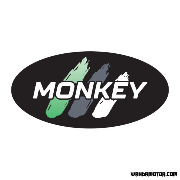 Sivuposken tarra Monkey [Monkey] musta-vihreä Std-1