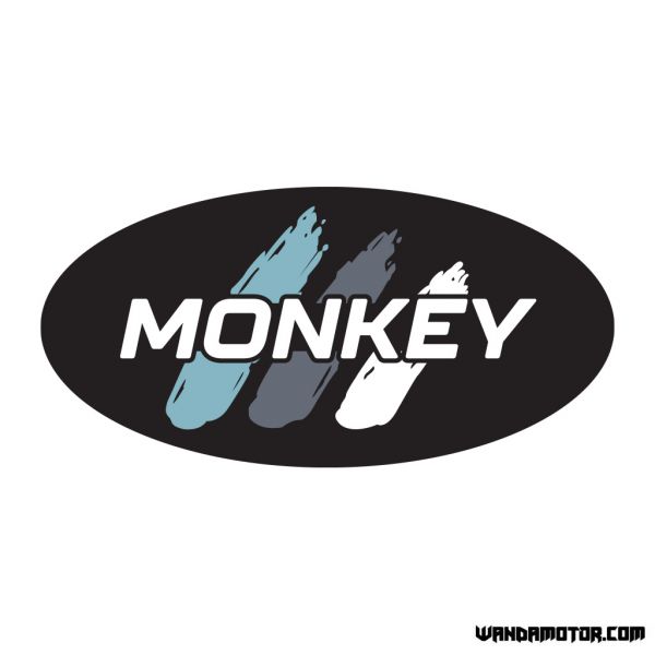 Sivuposken tarra Monkey [Monkey] musta-sininen Std-1