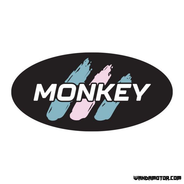Sivuposken tarra Monkey [Monkey] musta-sini-pinkki Std-1