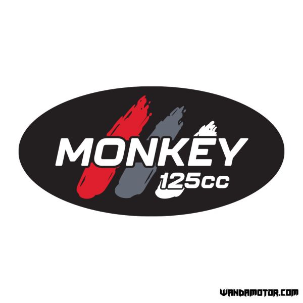 Side cover sticker Monkey [Monkey 125cc] black-red Std-1