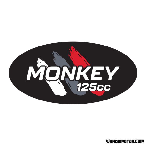 Side cover sticker Monkey [Monkey 125cc] black-red Rev