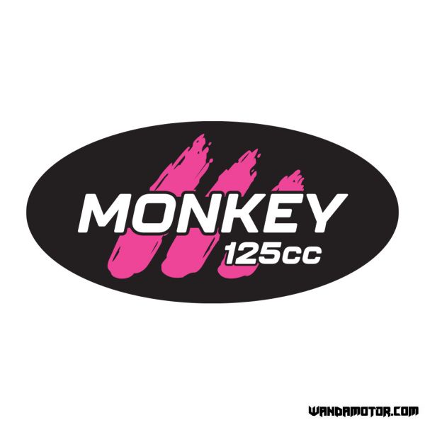 Sivuposken tarra Monkey [Monkey 125cc] musta-pinkki Std