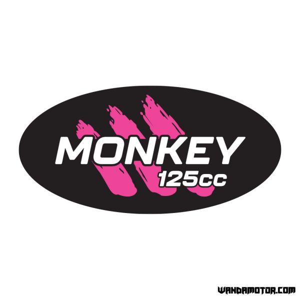 Sivuposken tarra Monkey [Monkey 125cc] musta-pinkki Rev-1