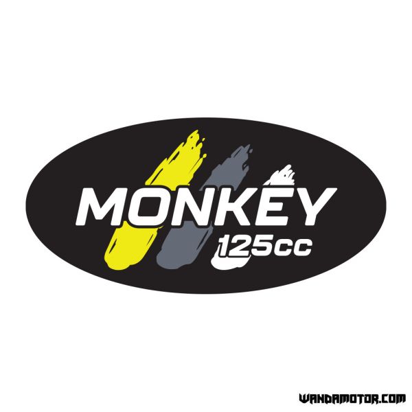 Side cover sticker Monkey [Monkey 125cc] black-yellow Std-1