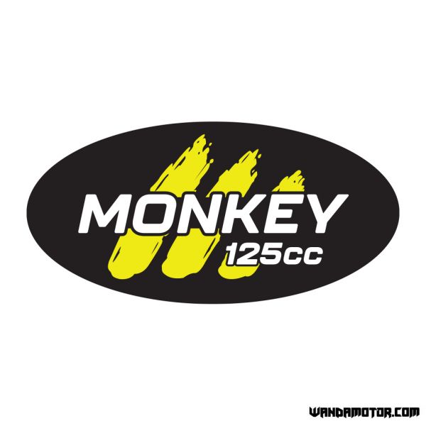 Side cover sticker Monkey [Monkey 125cc] black-yellow Std V2-1