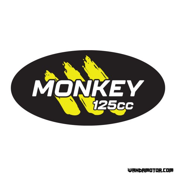 Side cover sticker Monkey [Monkey 125cc] black-yellow Std Rev-1