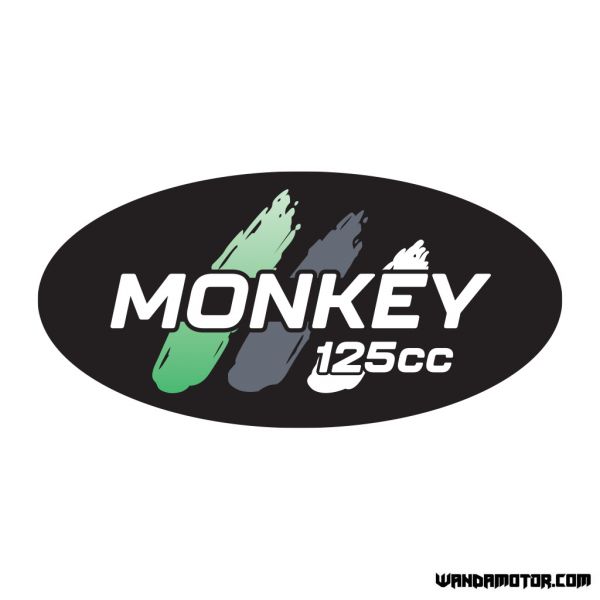 Side cover sticker Monkey [Monkey 125cc] black-green Std-1