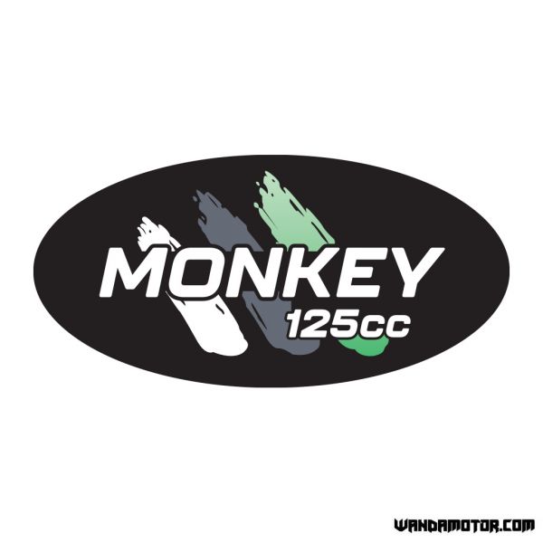 Side cover sticker Monkey [Monkey 125cc] black-green Rev