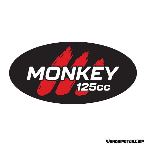 Side cover sticker Monkey [Monkey 125cc] black-red V2 Std