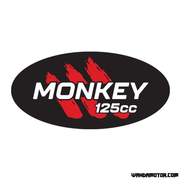 Sivuposken tarra Monkey [Monkey 125cc] musta-punainen V2 Rev-1
