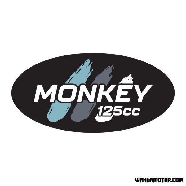 Side cover sticker Monkey [Monkey 125cc] black-blue V2 Std