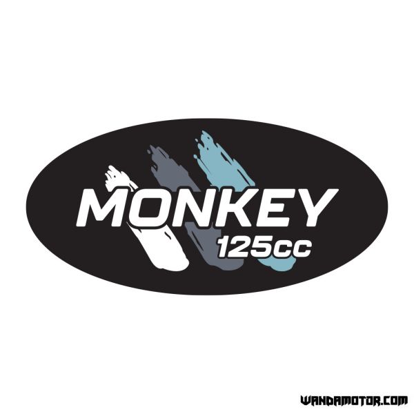 Side cover sticker Monkey [Monkey 125cc] black-blue V2 Rev