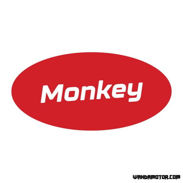 Sivuposken tarra Monkey [Monkey] puna-valkoinen-1