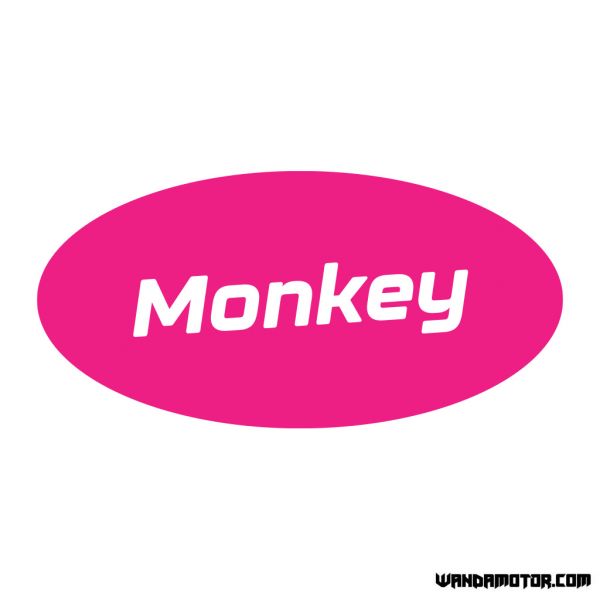 Sivuposken tarra Monkey [Monkey] pinkki-valkoinen-1