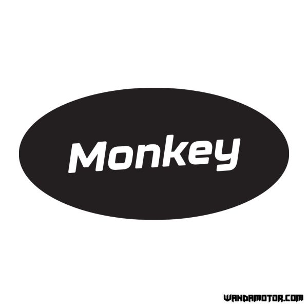 Sivuposken tarra Monkey [Monkey] musta-valkoinen-1