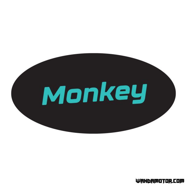 Sivuposken tarra Monkey [Monkey] musta-turkoosi-1