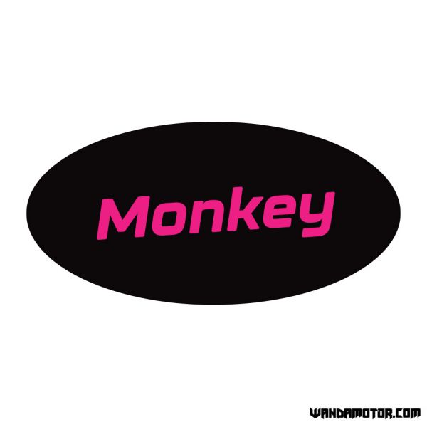 Sivuposken tarra Monkey [Monkey] musta-pinkki V2-1