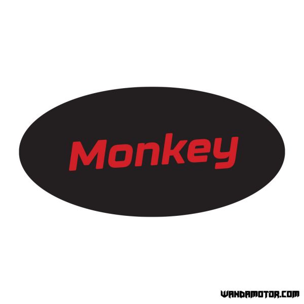Side cover sticker Monkey [Monkey] black-red V3-1