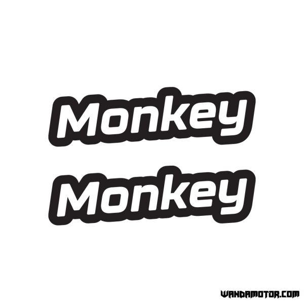 Fuel tank stickers Monkey [Monkey] black-white
