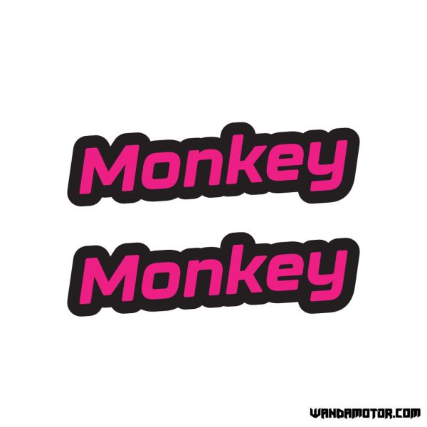 Fuel tank stickers Monkey [Monkey] black-pink-1