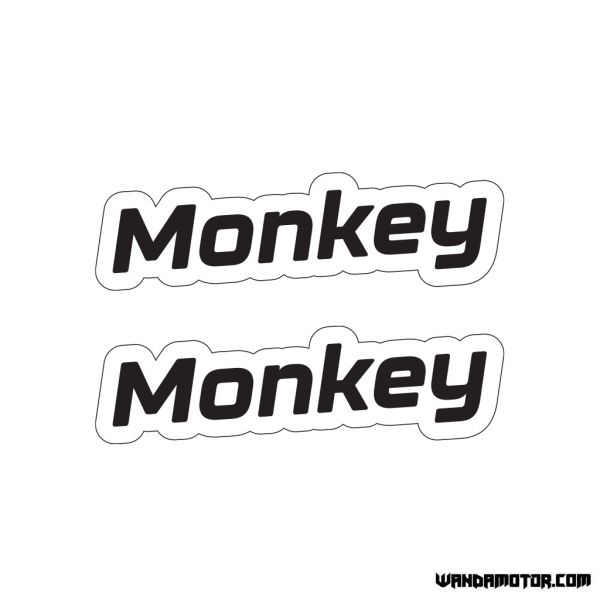 Fuel tank stickers Monkey [Monkey] white-black-1