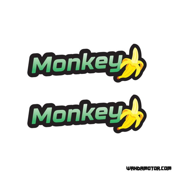 Fuel tank stickers Monkey [Banana] black-green-1