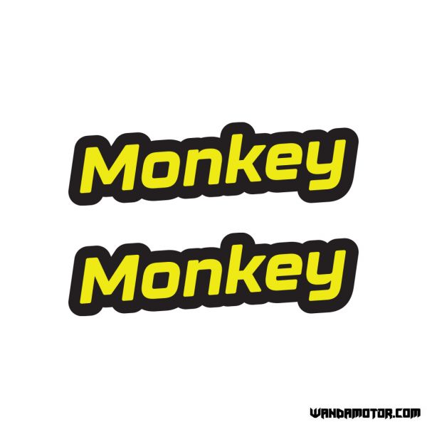Fuel tank stickers Monkey [Monkey] black-yellow V3-1