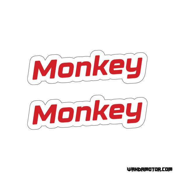 Fuel tank stickers Monkey [Monkey] white-red-1