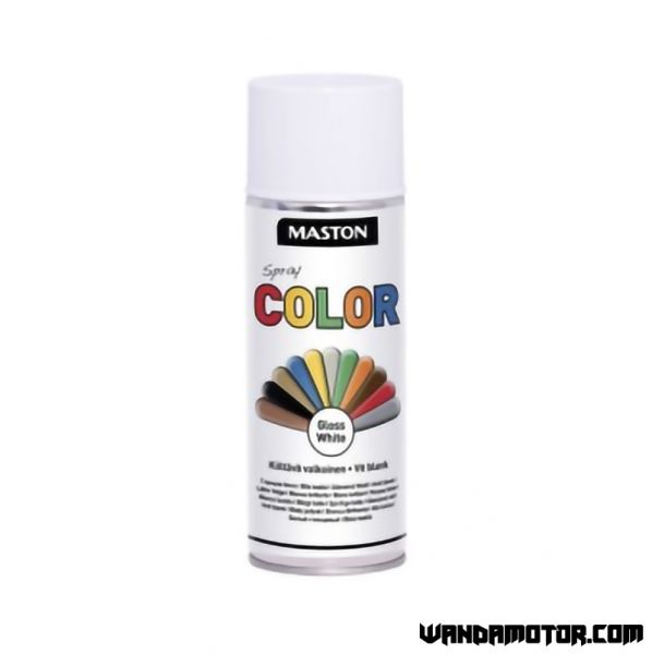 Spraymaali Maston Color kiiltävä valkoinen 400 ml-1