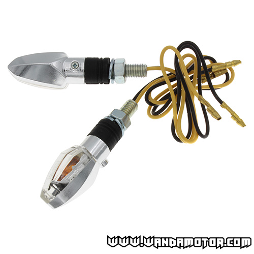 Micro blinker pair silver