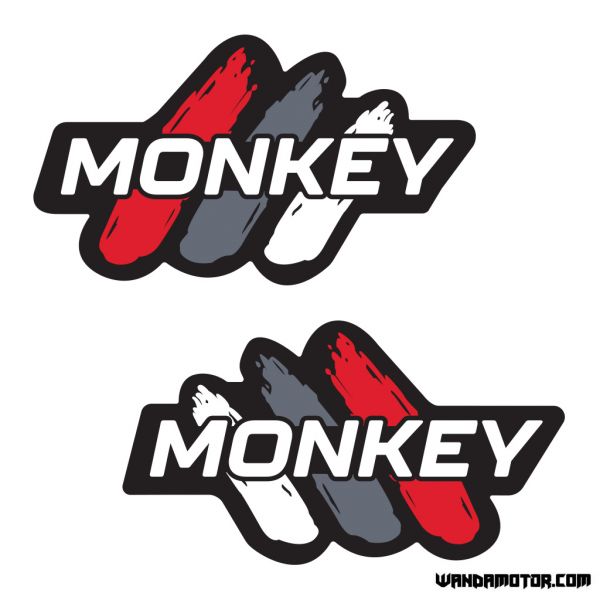 Fuel tank stickers Monkey [Monkey] black-red