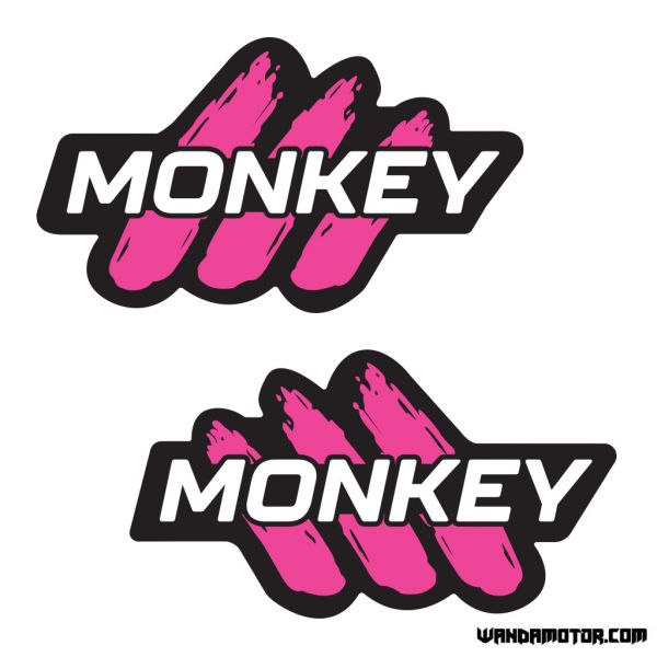 Fuel tank stickers Monkey [Monkey] black-pink-1