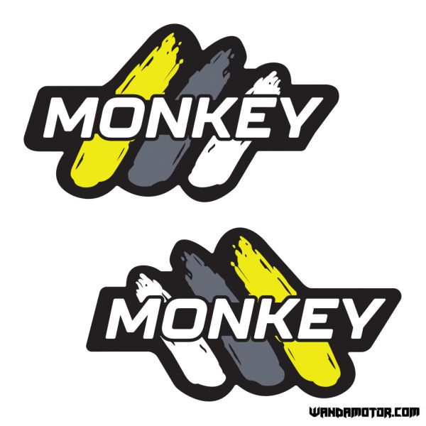 Fuel tank stickers Monkey [Monkey] black-yellow-1
