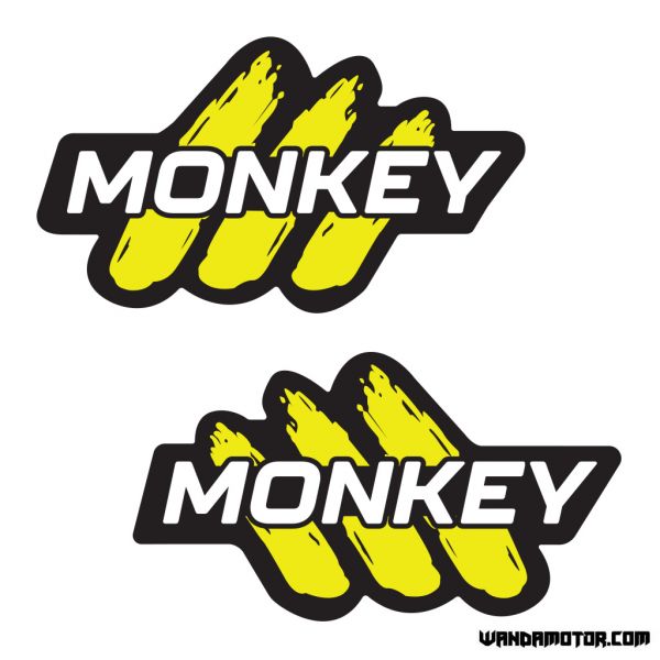 Fuel tank stickers Monkey [Monkey] black-yellow V2-1