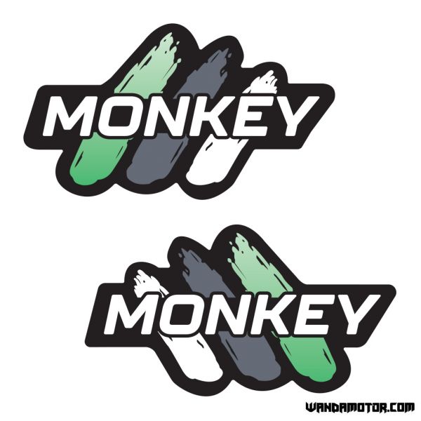 Fuel tank stickers Monkey [Monkey] black-green-1