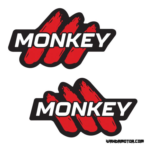 Fuel tank stickers Monkey [Monkey] black-red